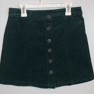 Button Up Corduroy Skirt